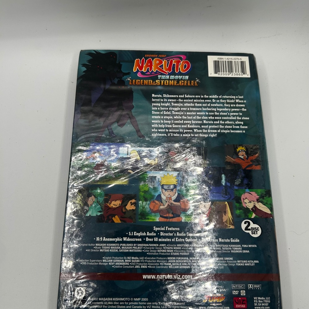 Naruto The Movie Legend of the Stone of Gelel DVD 2-Disc Set Shonen Jump New - Picture 5 of 5